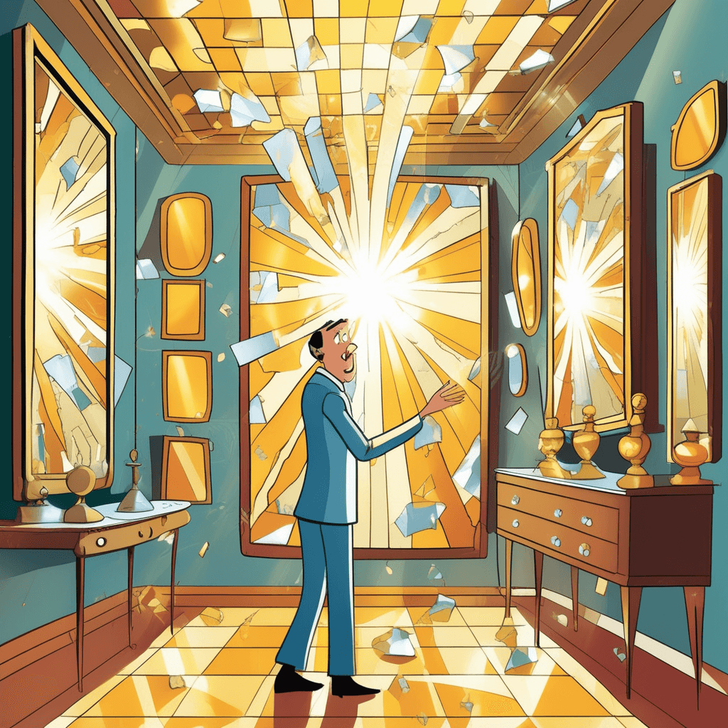 Selected mirrors collected and reflected the light.