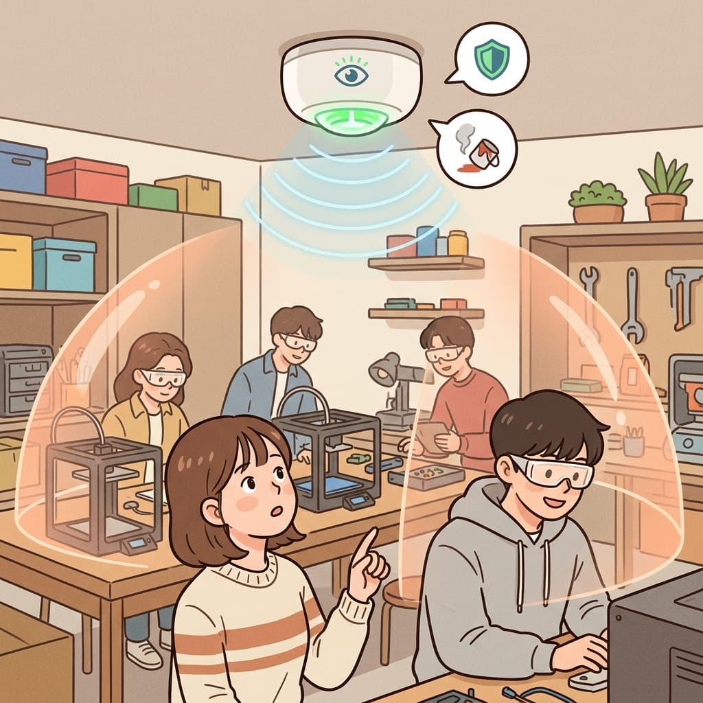 The sensor monitored danger and became a protector for everyone.