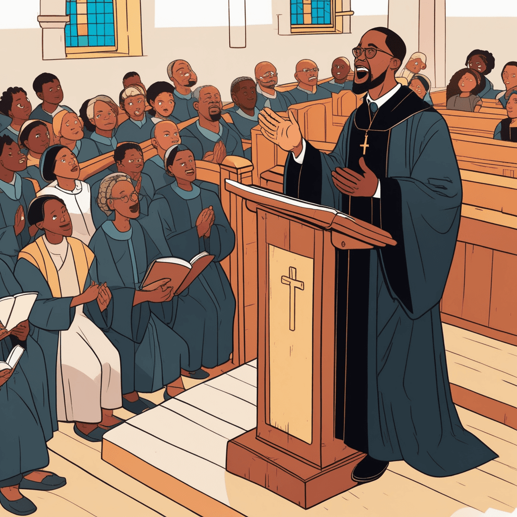 Pastor delivering a sermon