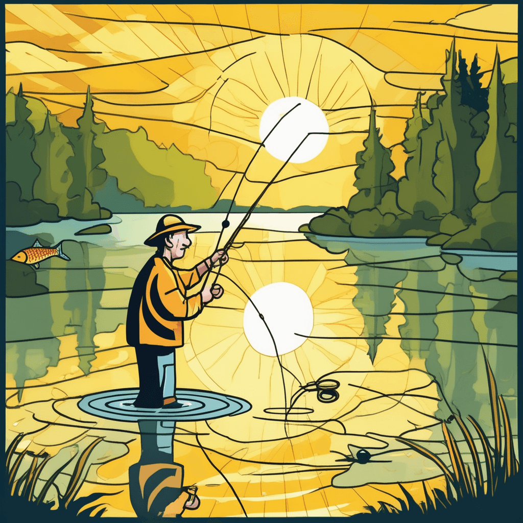 At nine, my fishing line catches the shine!