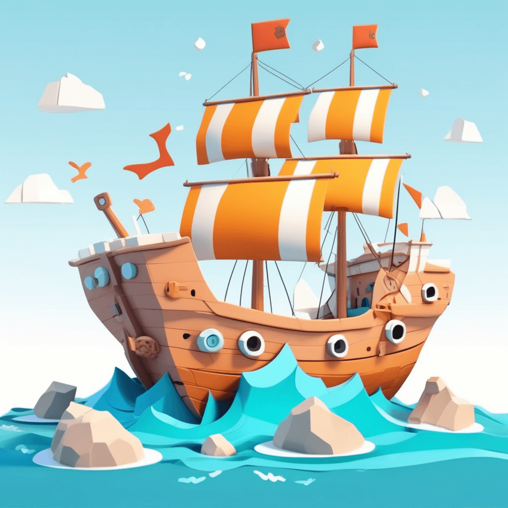 the destruction of a ship at sea by sinking or breaking up on rocks