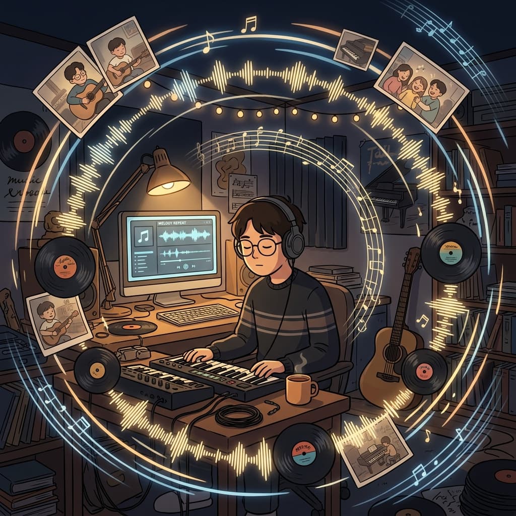 The melody sounded strangely similar and familiar, repeating in a circular pattern inside his memory.