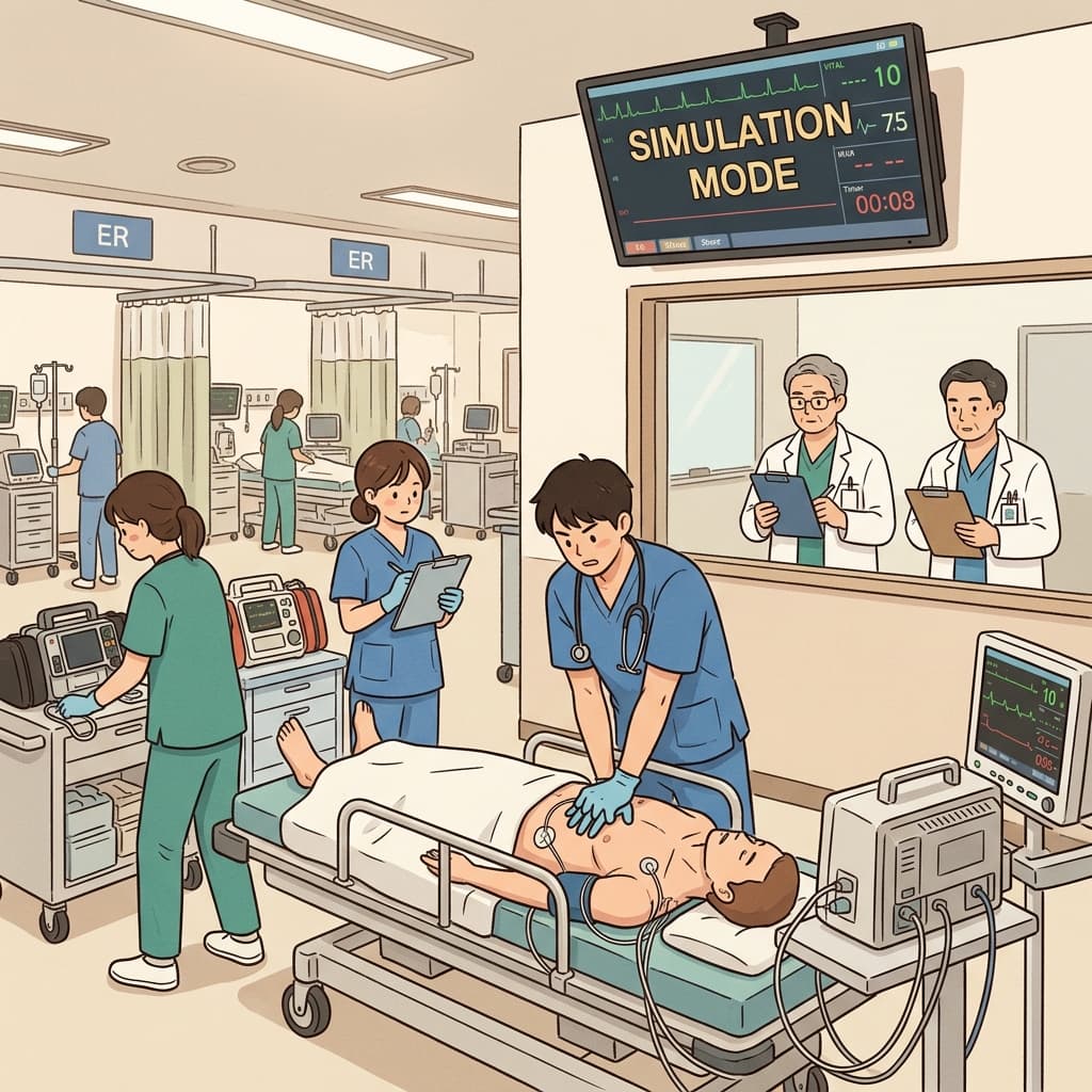 The simulator created the same disaster scenario repeatedly — long before the real crisis arrived later. (sim·u·late → SAME + LATE)