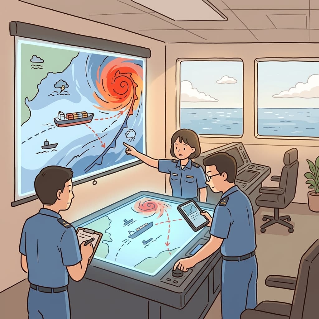 They simulated the storm, calculated every risk, and navigated the ship safely through the night.