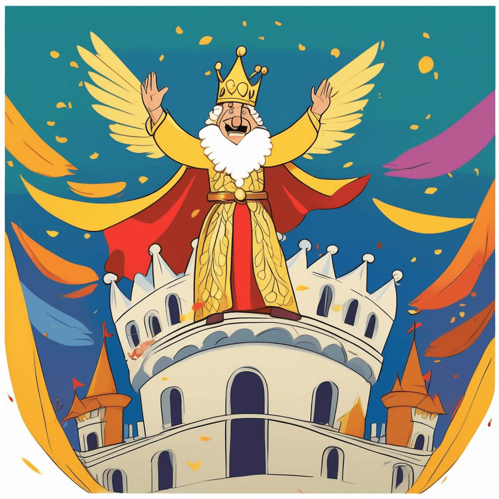 The king spreads his wing and loves to sing!