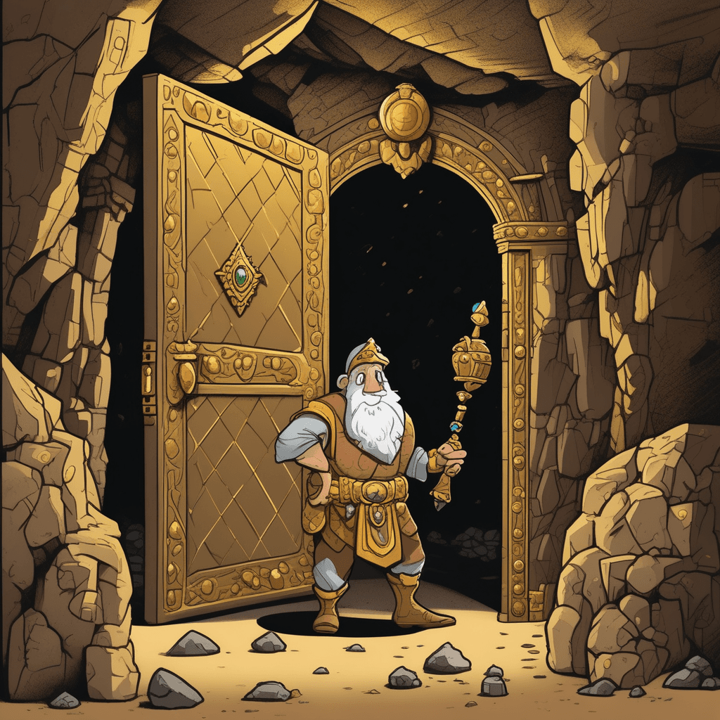 For sizable treasure most prizable, the small door is advisable!