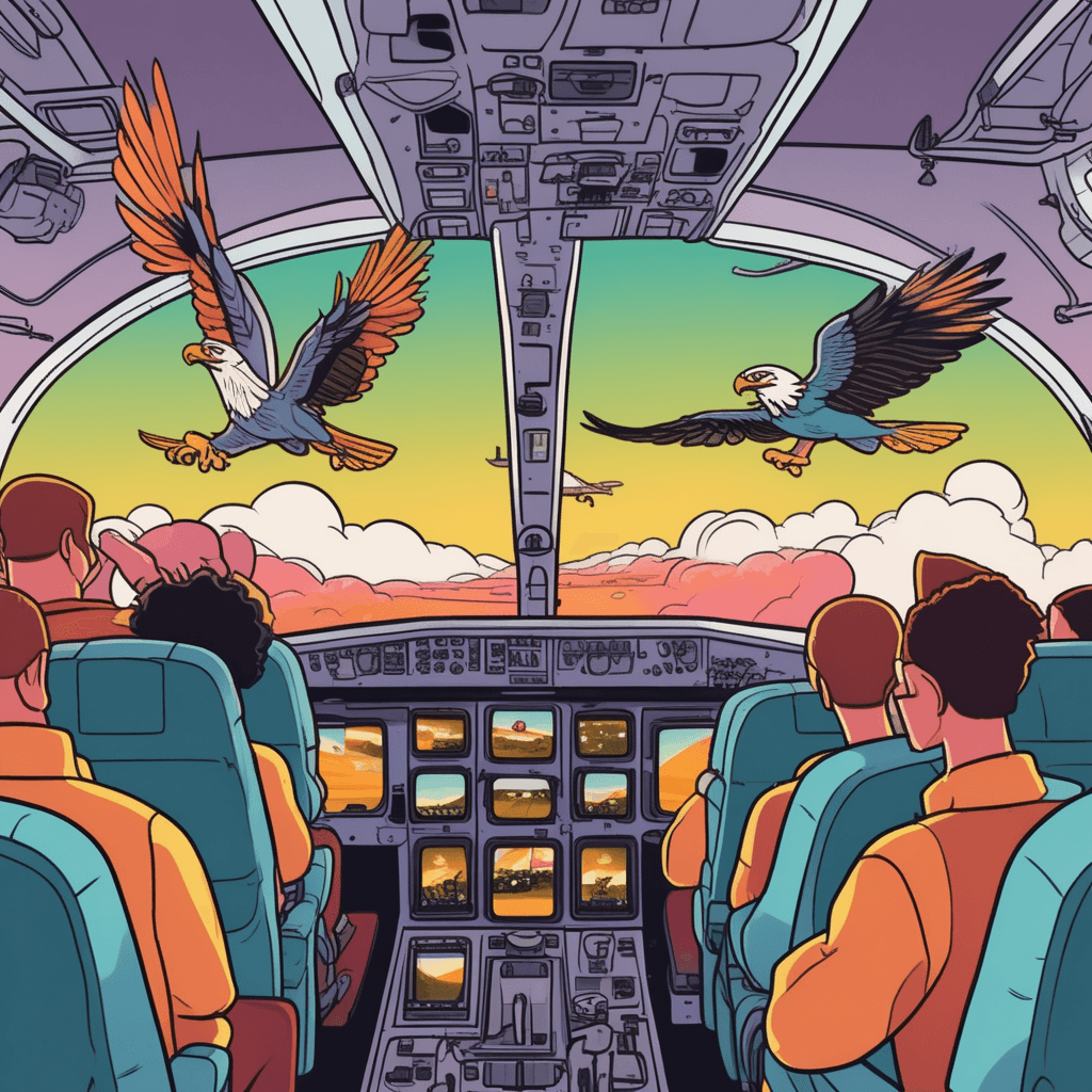 A slew of birds flew with the crew!