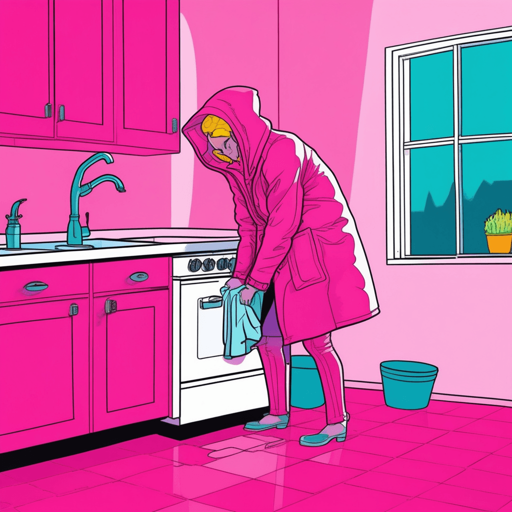 Can't slink in pink past the sink!