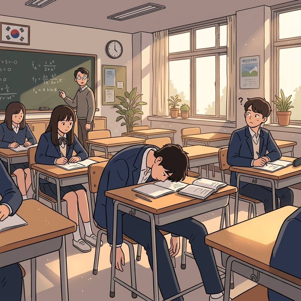 He tends to slouch in class, sinking lower with every passing minute.
