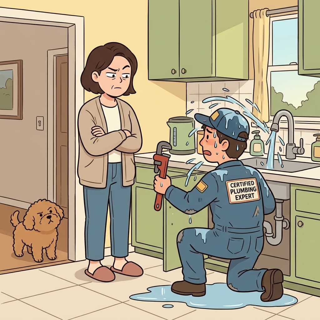 The so-called expert couldn't even fix a simple leaky faucet.