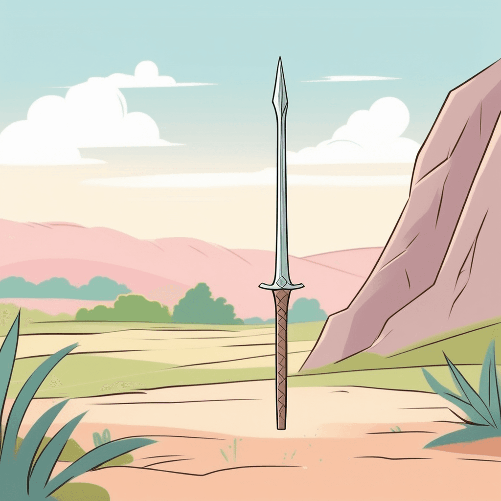 A weapon with a long shaft and a pointed tip, used for thrusting or throwing