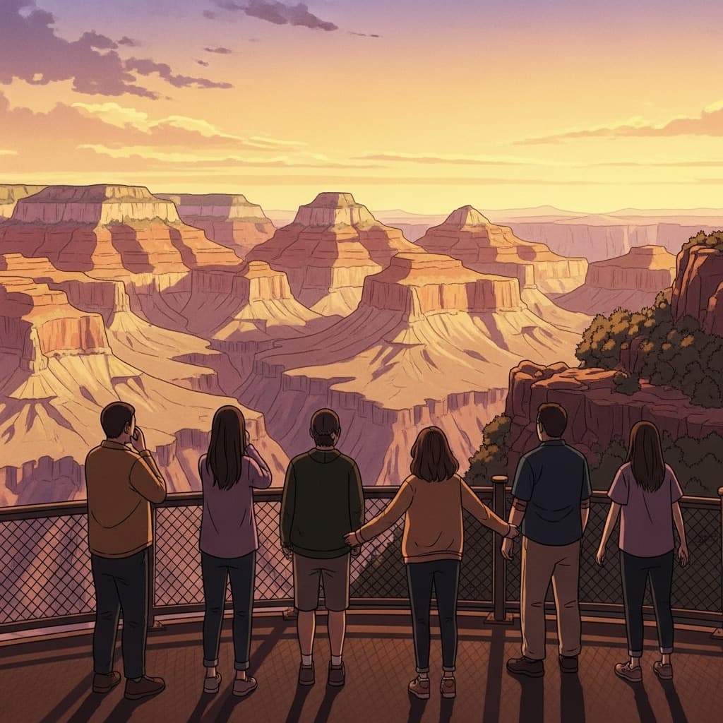 The crowd falls silent — the view is simply spectacular.