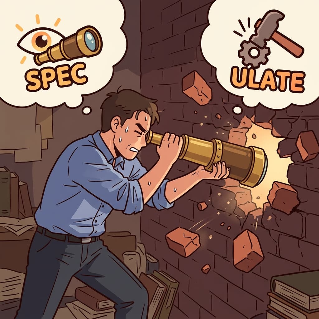 SPEC(look) + UL + ATIVE(having the nature of) — speculative describes something based on trying to see what is still unknown.