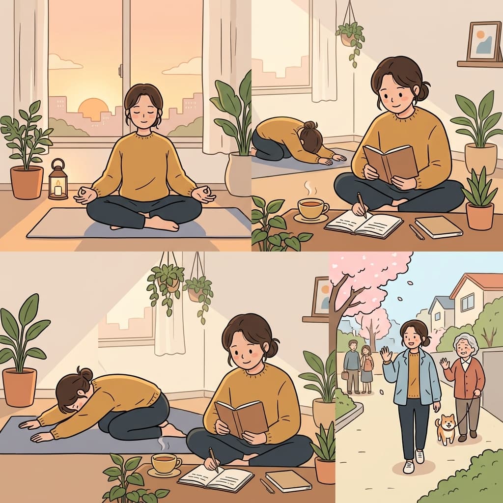 Her spirituality grew through a daily ritual, leaving her peaceful each morning.