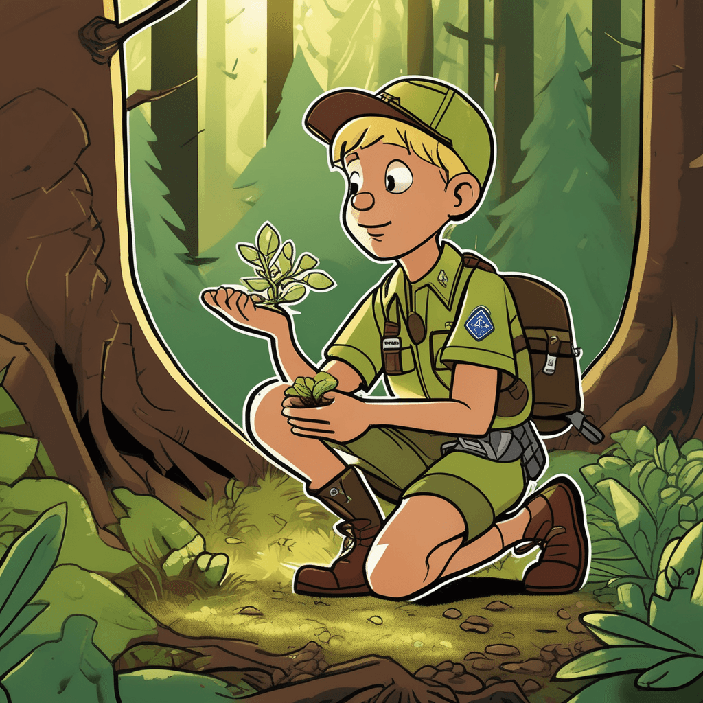 The scout finds a new route around the sprout!