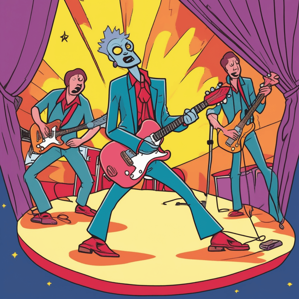 Hand in hand with the band, he'll stand in for their star!