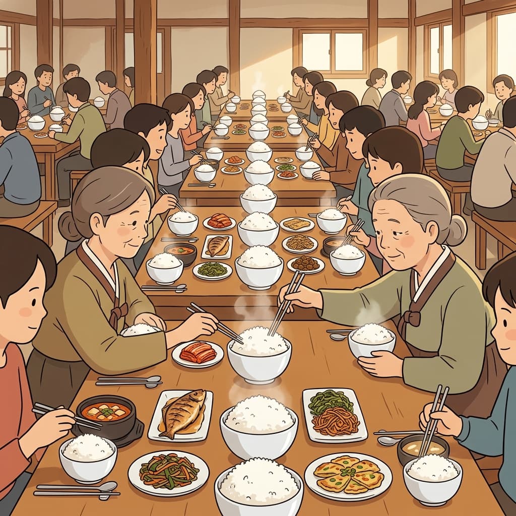Rice is a staple food on every table in this village.