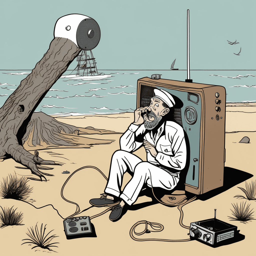 Marooned but attuned, he must stay tuned!