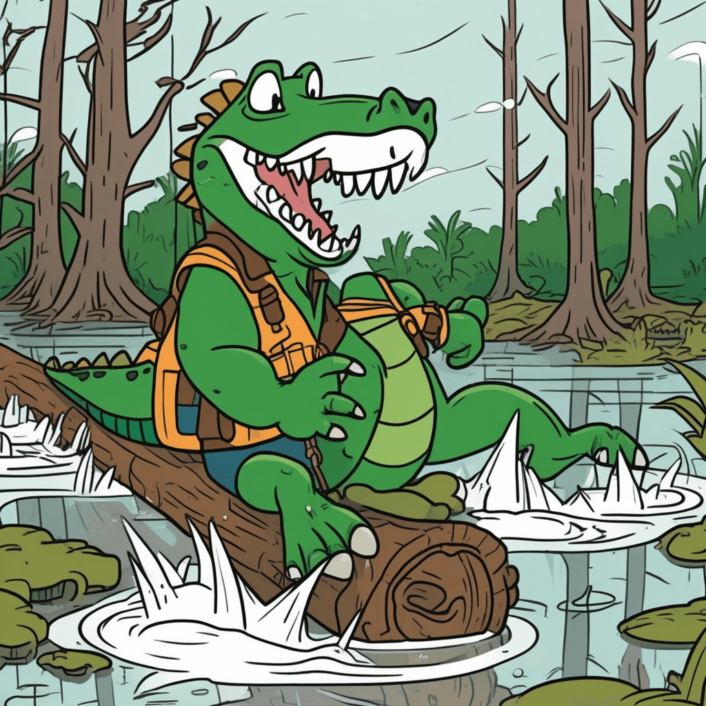 Don't stomp in the swamp, or gators will chomp!