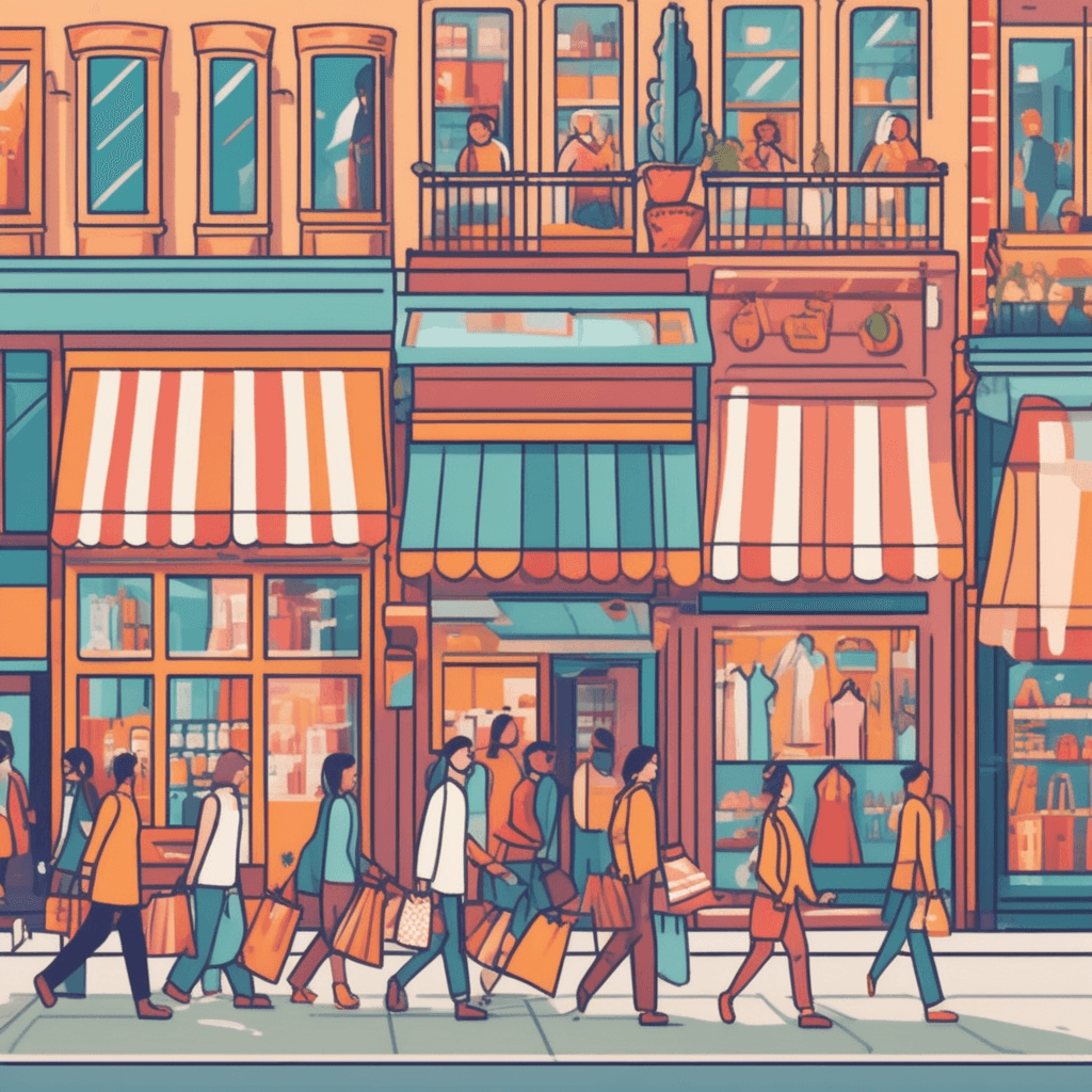 stores — shops that sell goods to the public (concept illustration)