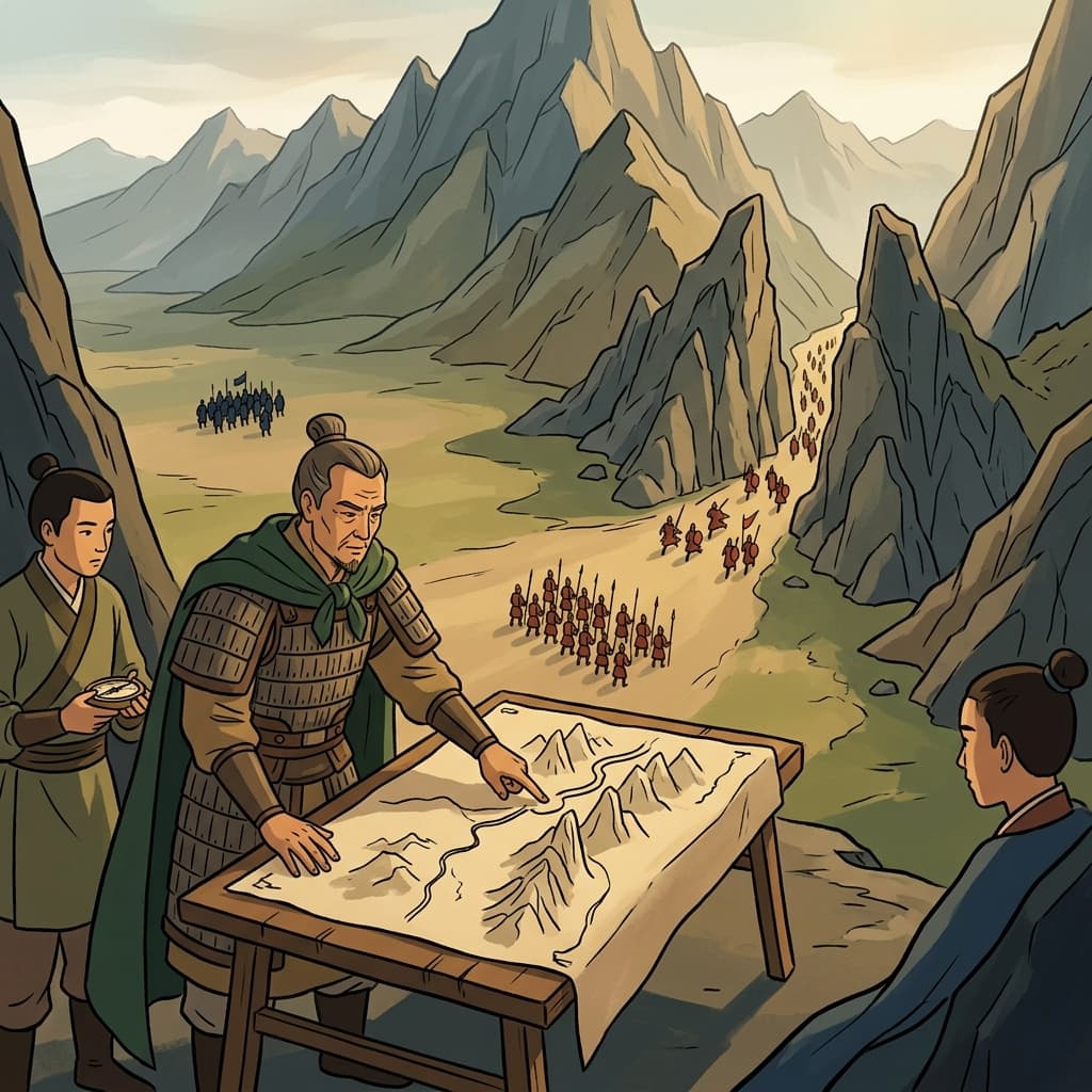 The general made a strategic decision to defend the narrow mountain pass.