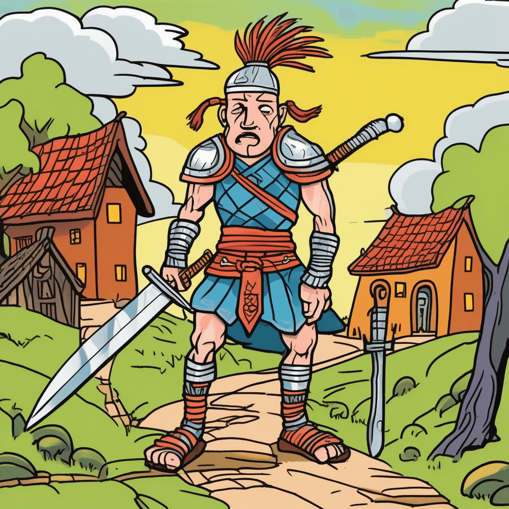 He sets down the knife to embrace a peaceful life, leaving behind all strife!
