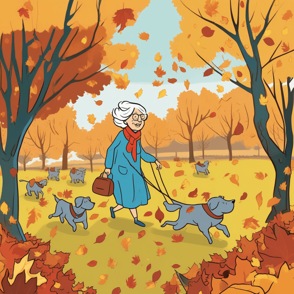 Strolling through falling leaves, then hearing loved ones calling!