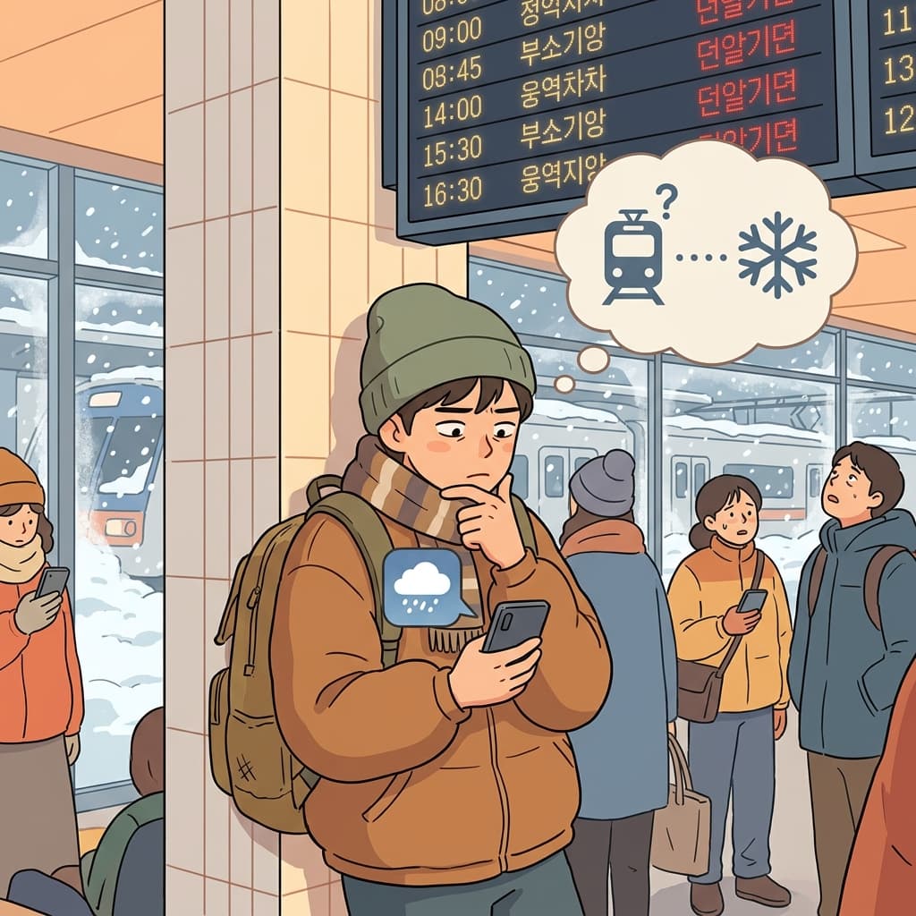 The train was supposed to arrive on time — but the heavy snowstorm changed everything.