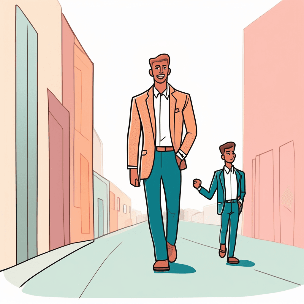 To walk or behave in a confident, arrogant, or self-important way. A confident and typically arrogant manner of walking or behaving.