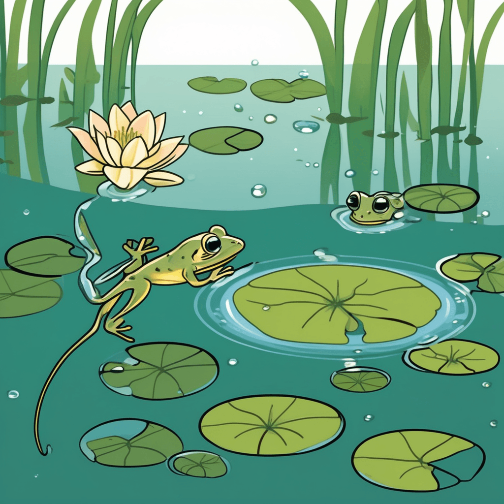 The tadpole reaches its goal, completing the whole!