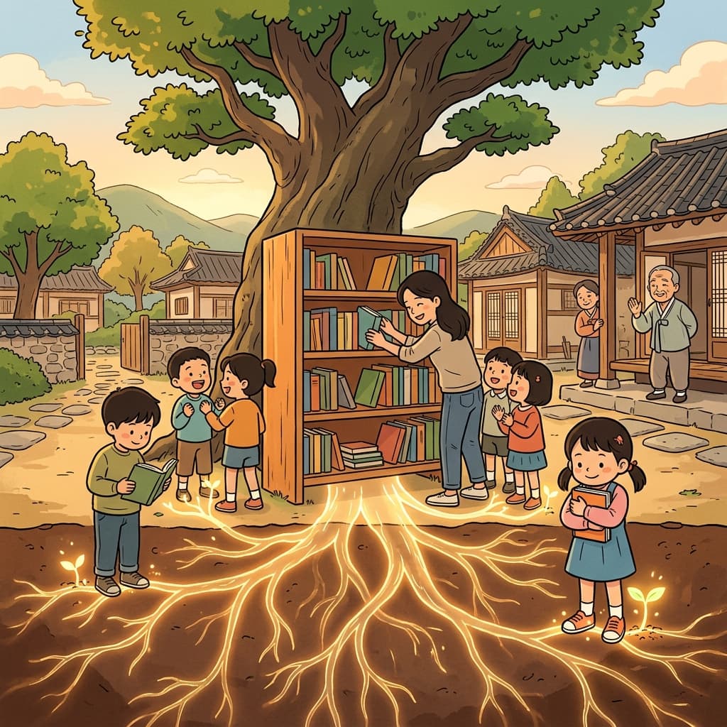 New ideas take root in the village when the teacher plants a small library.