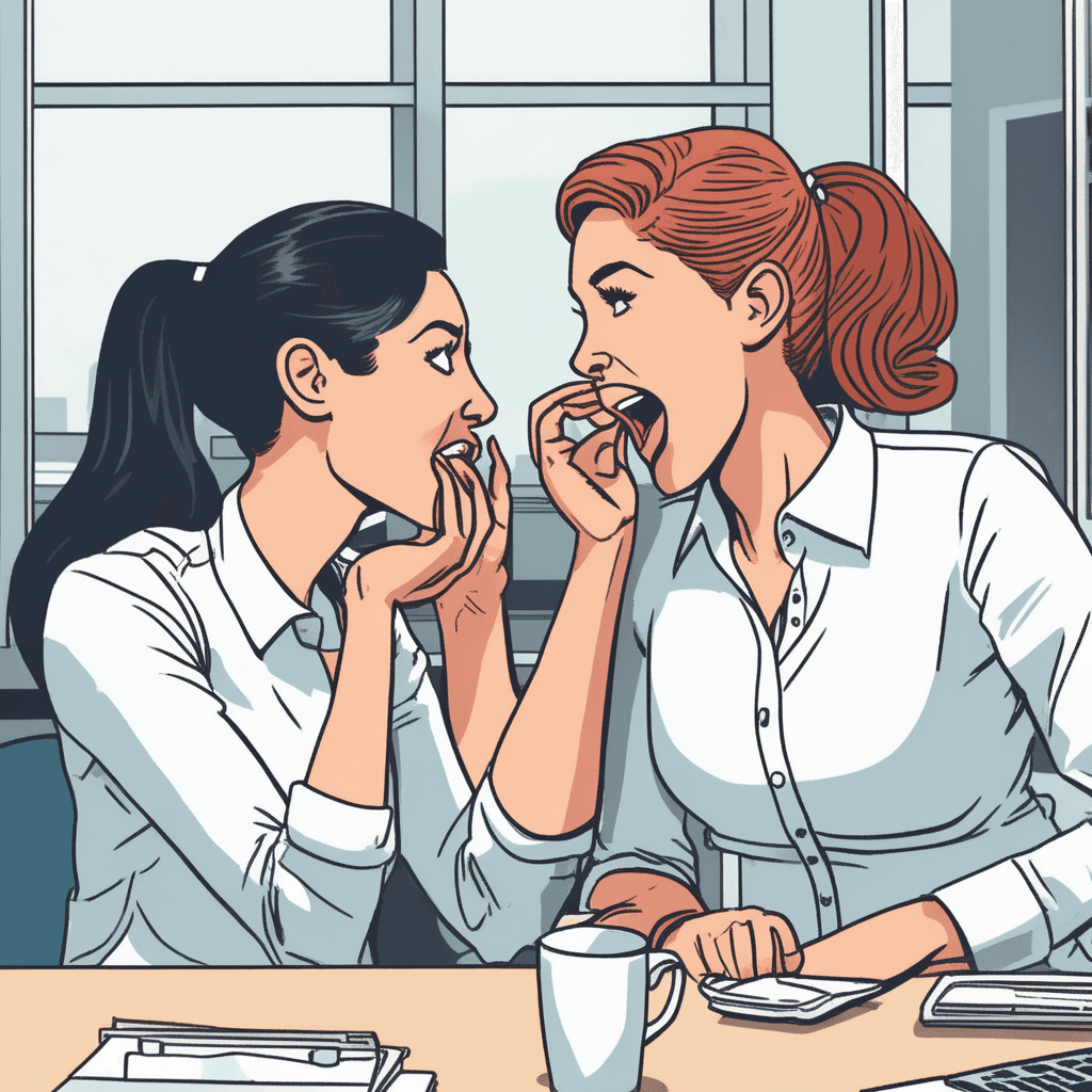 Whispering gossip about others