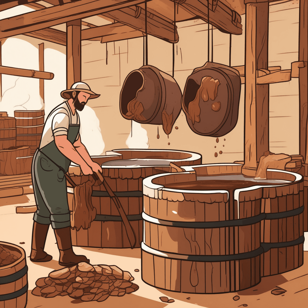 Processing hides into leather