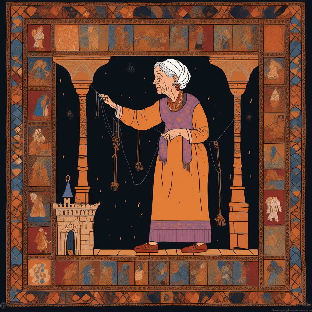 The tapestry holds ancestry wrapped in mystery.
