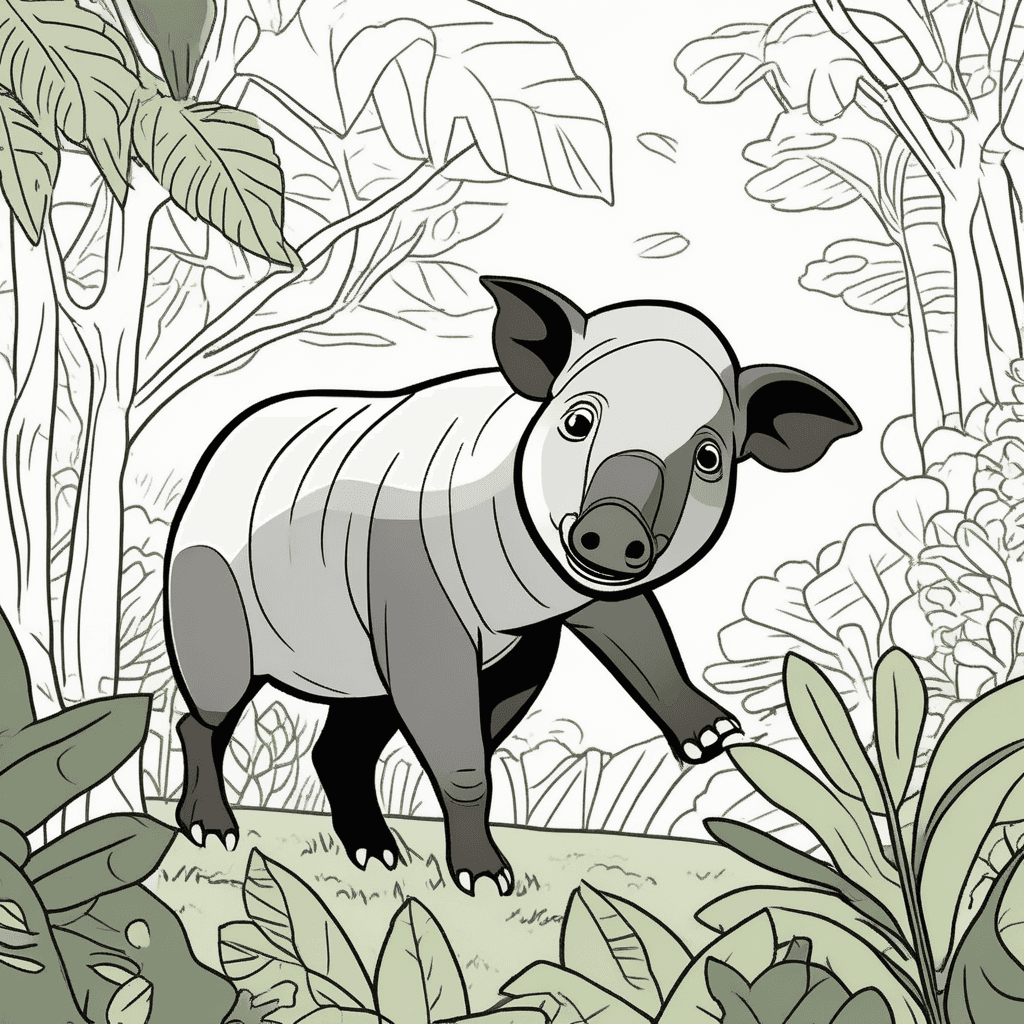 Large mammal with flexible snout