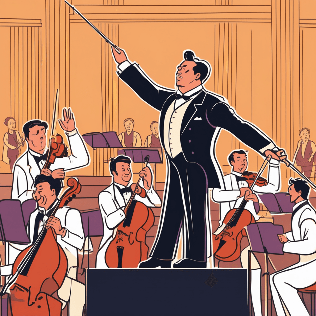 Conductor controlling music's speed