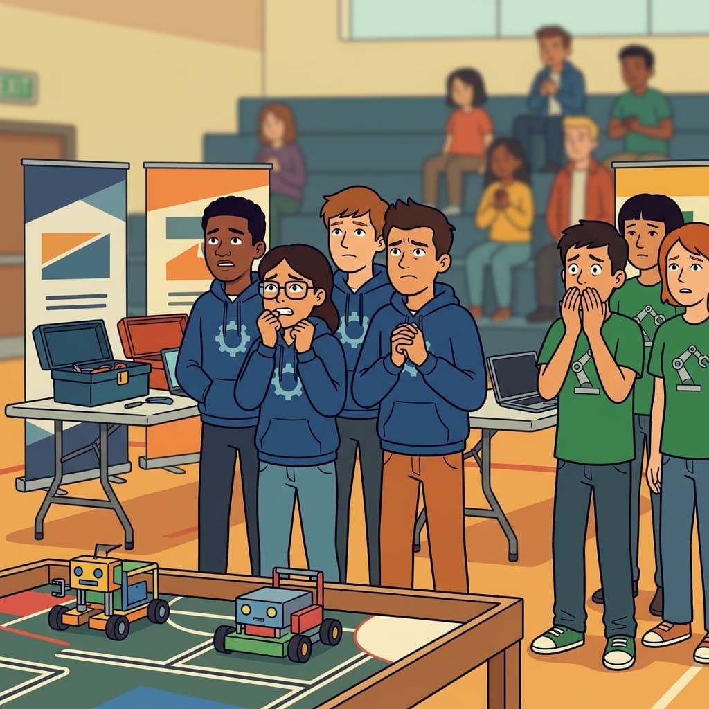 The tension in the room grew as the two teams waited for the final result.