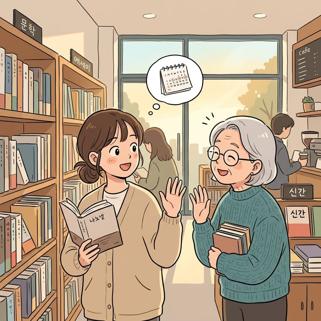 I ran into my old teacher the other day at the bookstore.