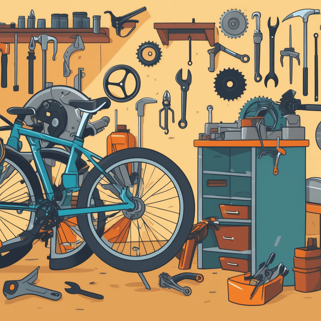 a bicycle mechanic grips a wrench firmly and turns it clockwise on a loose wheel bolt. His muscles tense as he applies steady pressure to secure the connection properly. The bolt gradually moves deeper into position as the wheel becomes more stable. What was once a wobbly, dangerous wheel now sits firmly attached to the bicycle frame. The mechanic's apprentice watches nearby while organizing tools on the workbench. Other customers wait with their bikes in the background of the busy shop. making something tighter and more secure through careful adjustment