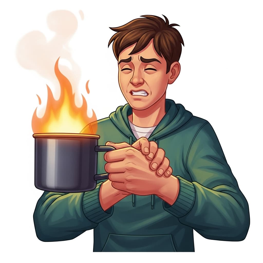 Tolerate the heat, don’t drop or retreat — hold it steady even when it burns your skin.
