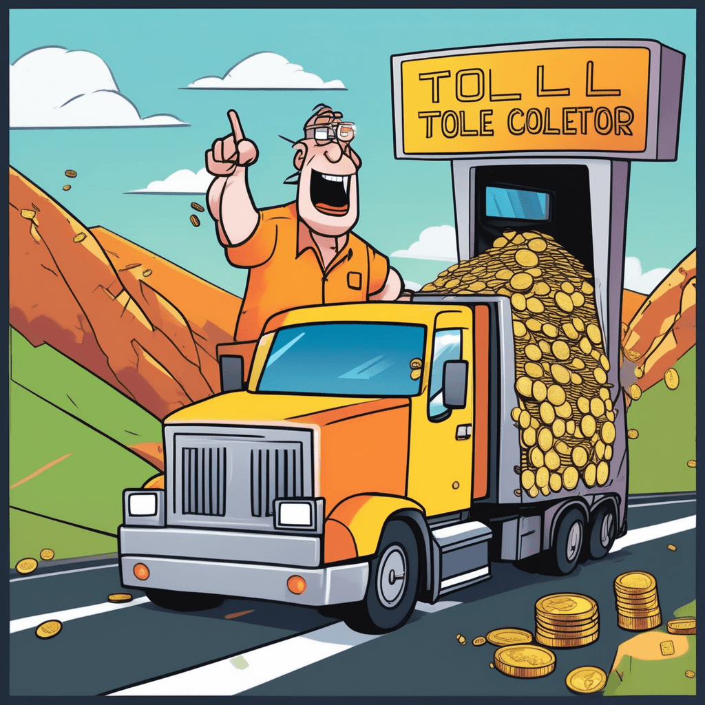 Pay the toll, watch coins roll, but keep your goal!