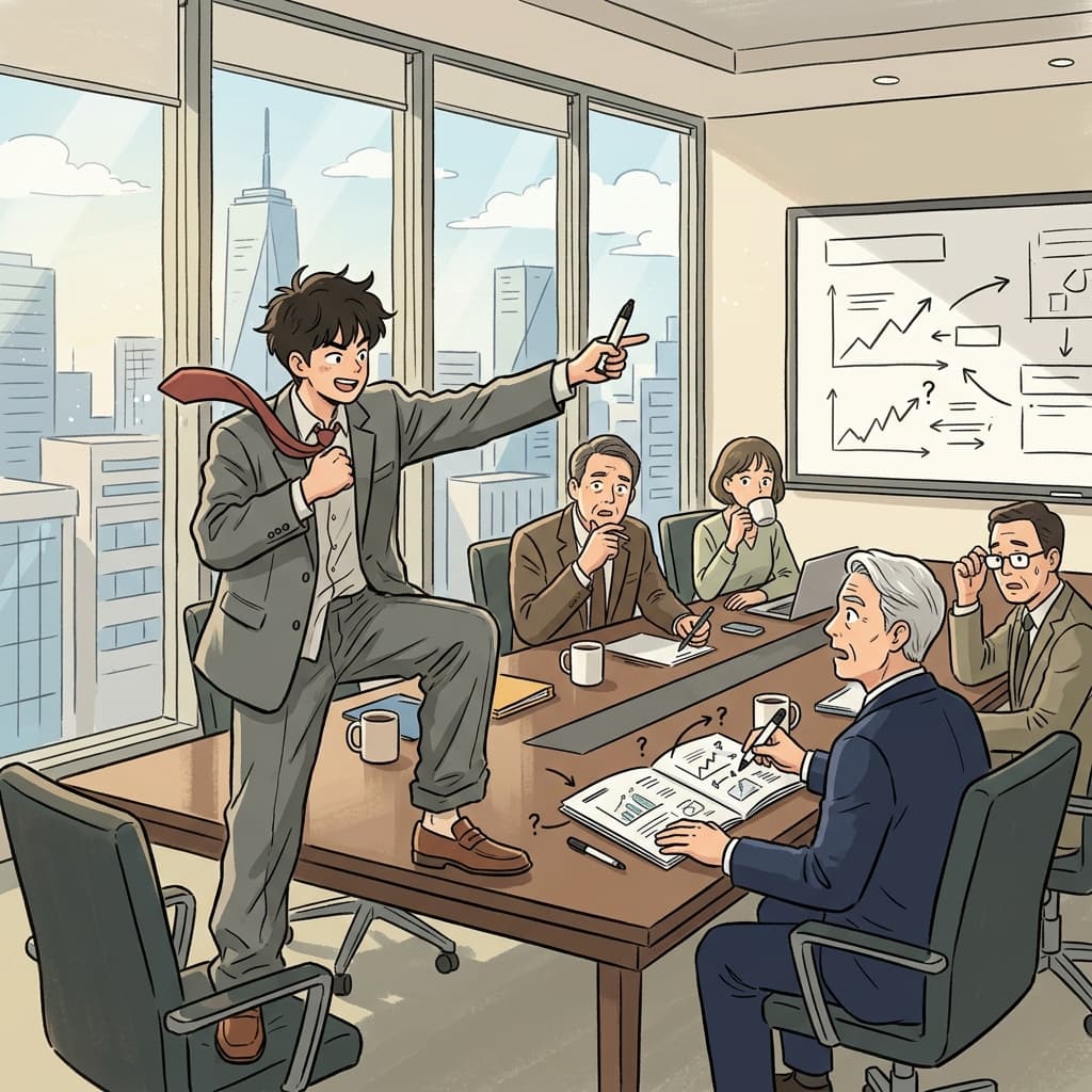 The new intern got too big for his britches, lecturing the CEO on strategy.