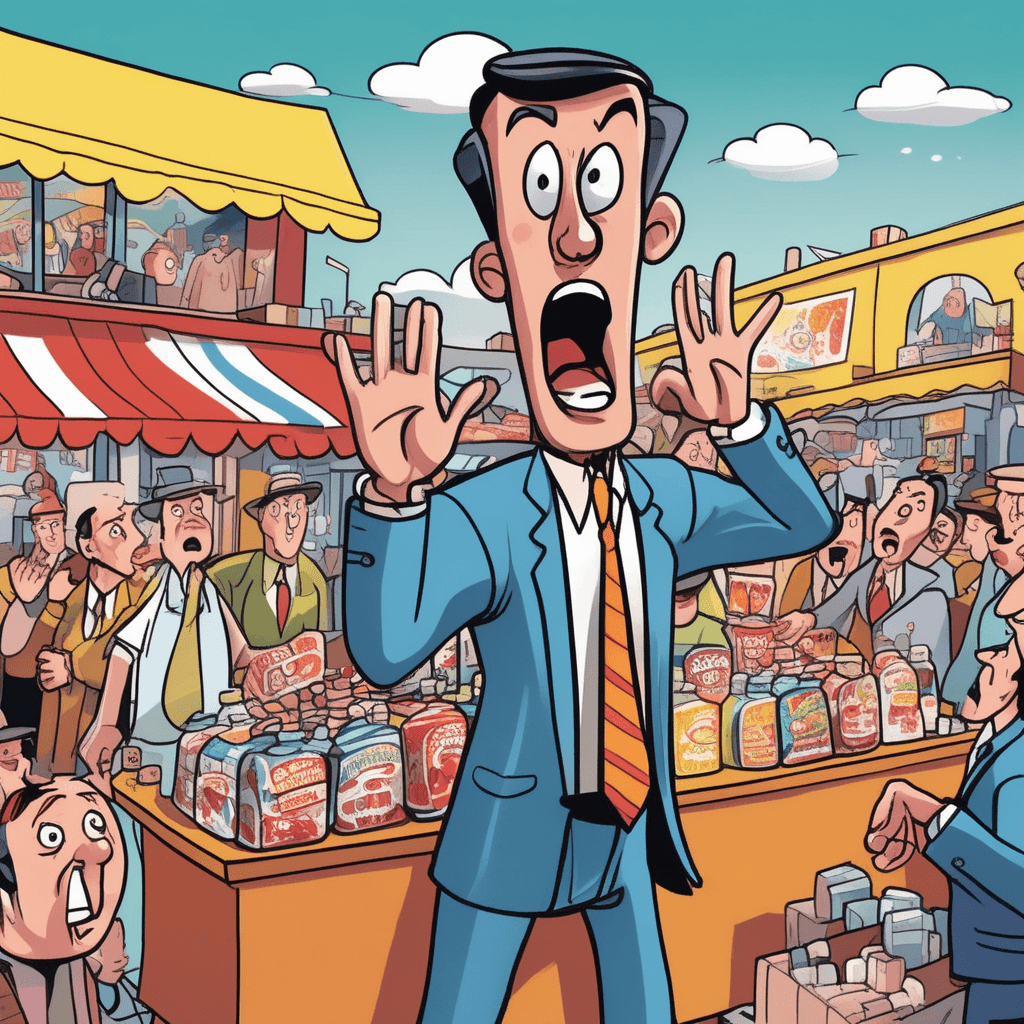 He'll tout with a shout, but customers still doubt!