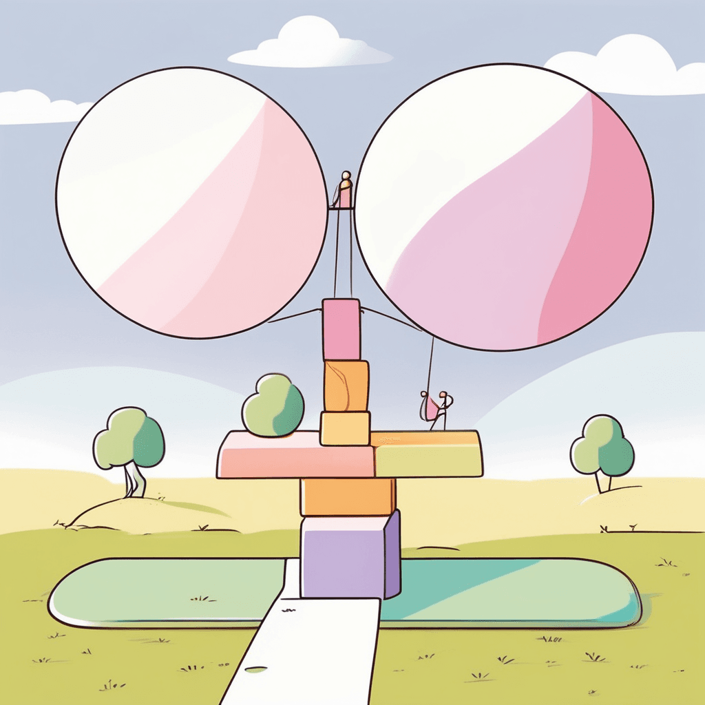 a balance achieved between two desirable but incompatible features; a compromise