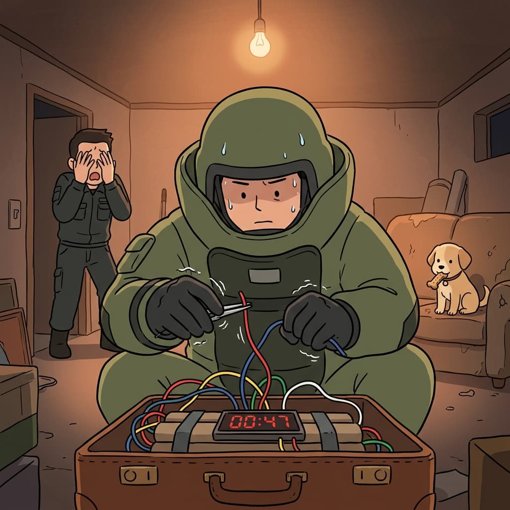 Defusing the bomb is tricky — one wrong wire and it's over.