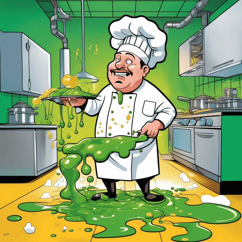 Tricky steps through sticky floors and icky spills!