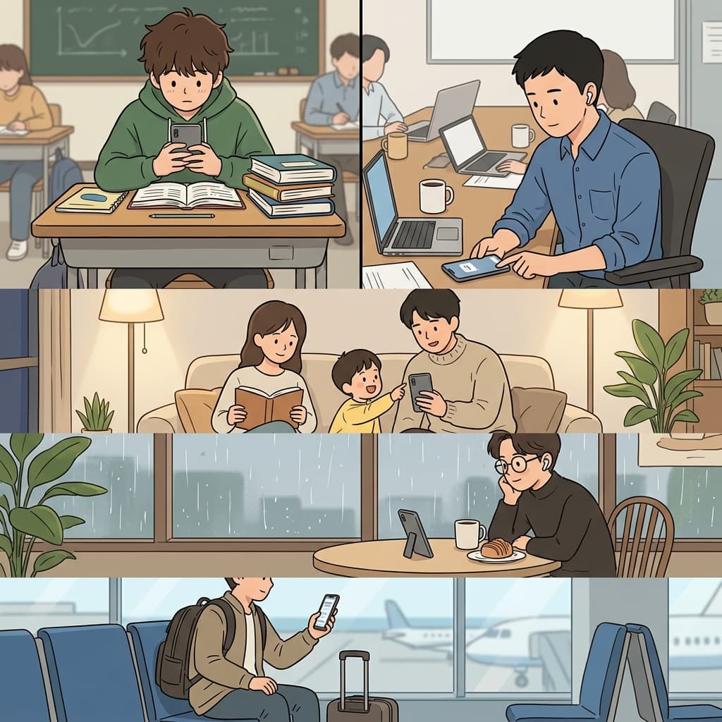 Smartphones are used ubiquitously in homes, schools, offices, and cafés around the world.