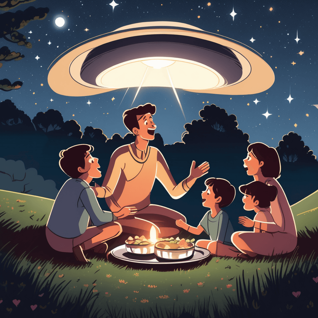 Mysterious spacecraft in the sky