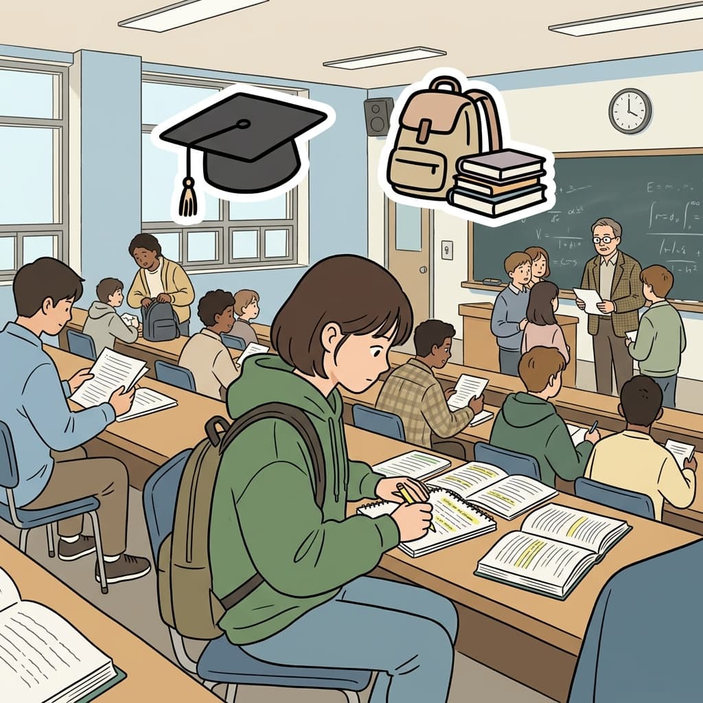 The undergraduates prepared carefully for the final exam. (🎓 Bachelor's Degree + 🏫 University Students → Undergraduates)