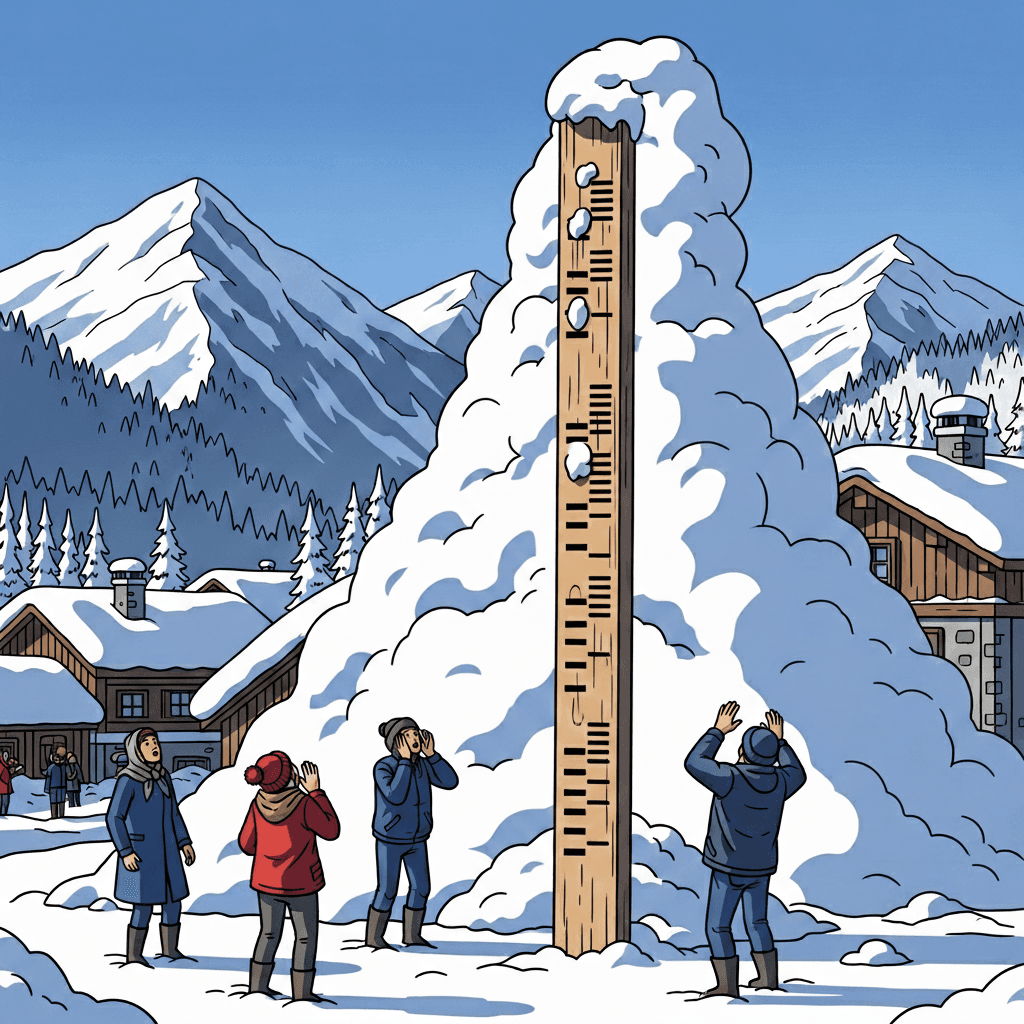 The snowfall reached an unprecedented level this year.